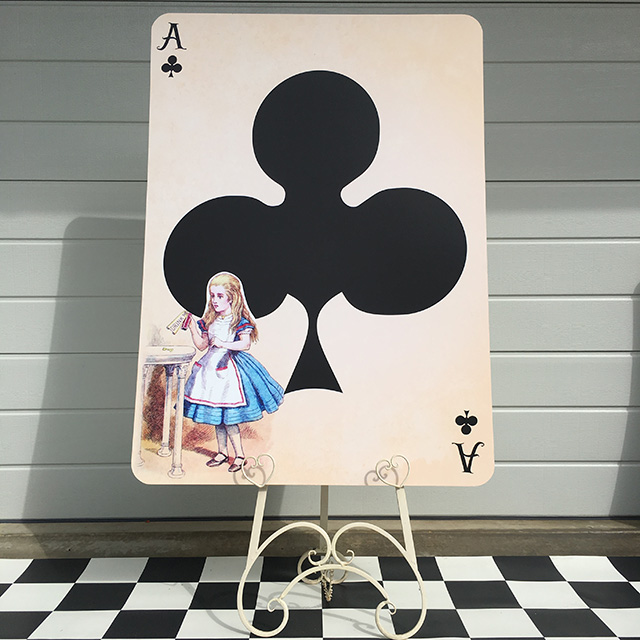 PLAYING CARD, Alice Ace Clubs Oversize 1.2m H